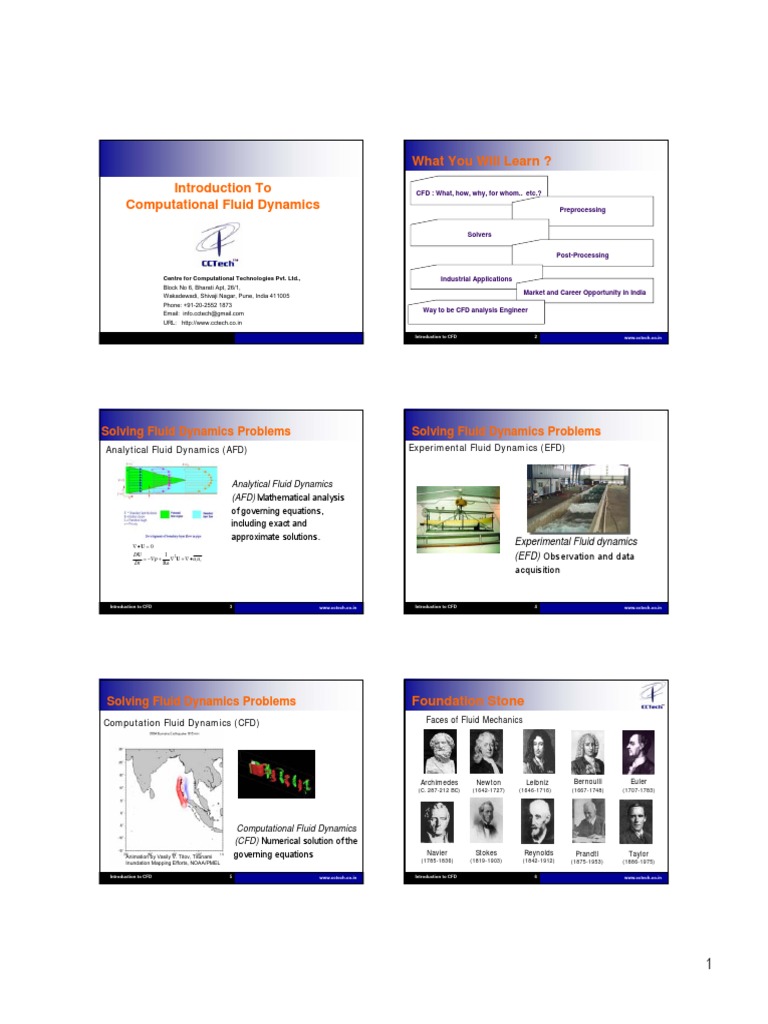 What You Will Learn ? Solving Fluid Dynamics Problems Solving Fluid Dynamics Problems PDF