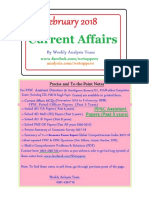 Current Affairs PDF February 2018 Slides PDF