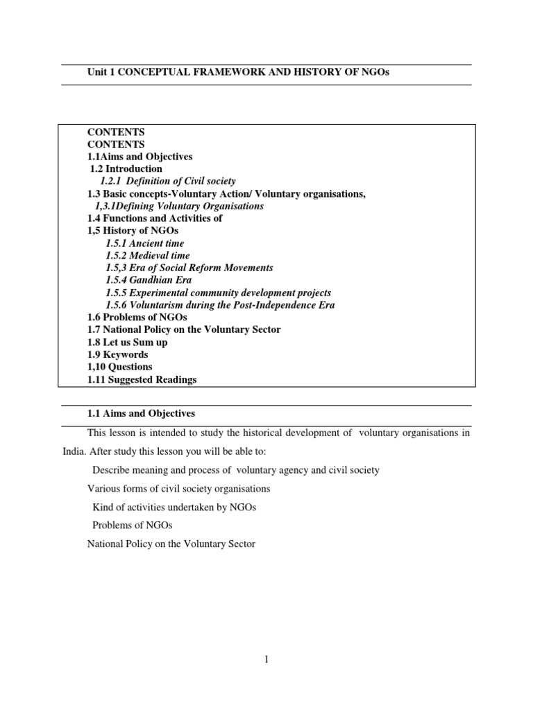History and Definition of NGOs | PDF | Civil Society | Non Governmental ...
