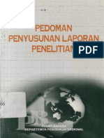 Pedoman Penyusunan Laporan Penelitian 2002