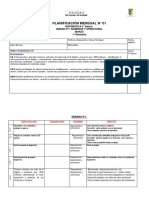 Planificacion Mensual 5° Marzo 2018