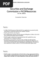 Securities and Exchange Commission V Picopresources: Principle of Administrative Construction