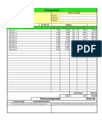 Planilla de Excel Para Hoja de Presupuesto