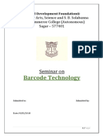 Barcode Technology: Seminar On