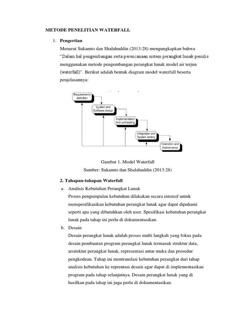 Metode Penelitian Waterfall dan SDLC | PDF