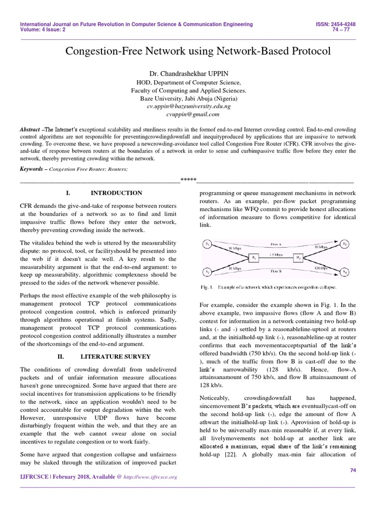 Congestion-Free Router Protocol Explained | PDF | Network Congestion ...
