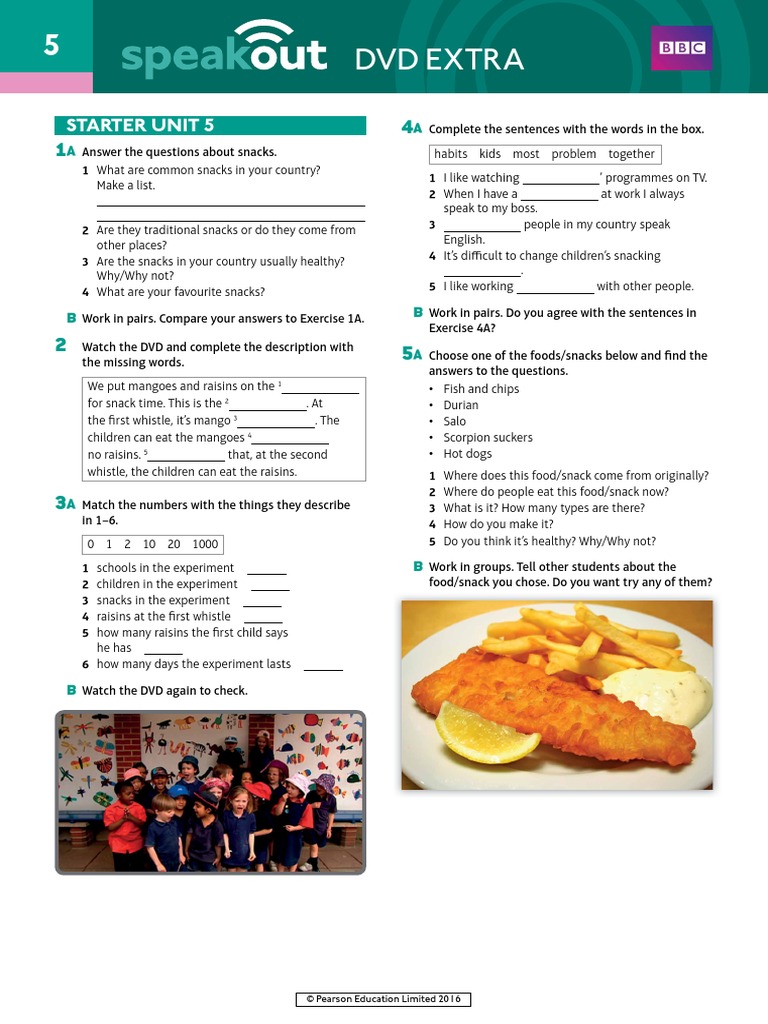 Speakout DVD Extra Starter Unit 05 | PDF | Foods