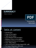 Surrogacy: Presented By: Neha Islam