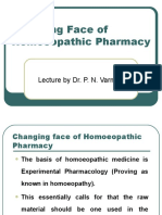Changing Face of Homoeopathic Pharmacy: Lecture by Dr. P. N. Varma