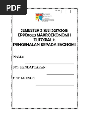 Tutorial Bab 1 Pengenalan Kepada Makroekonomi Pdf