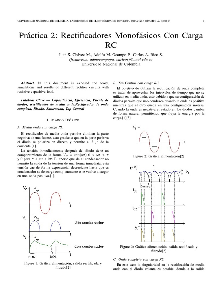 Practica 2 Rectificadores | PDF | Rectificador | Componentes eléctricos