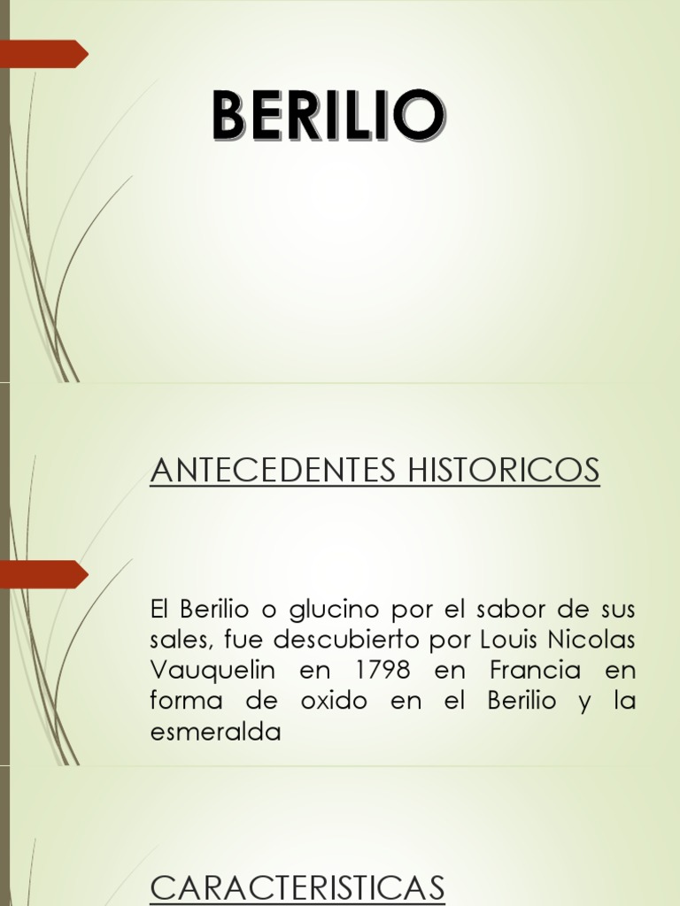 Berilio | PDF