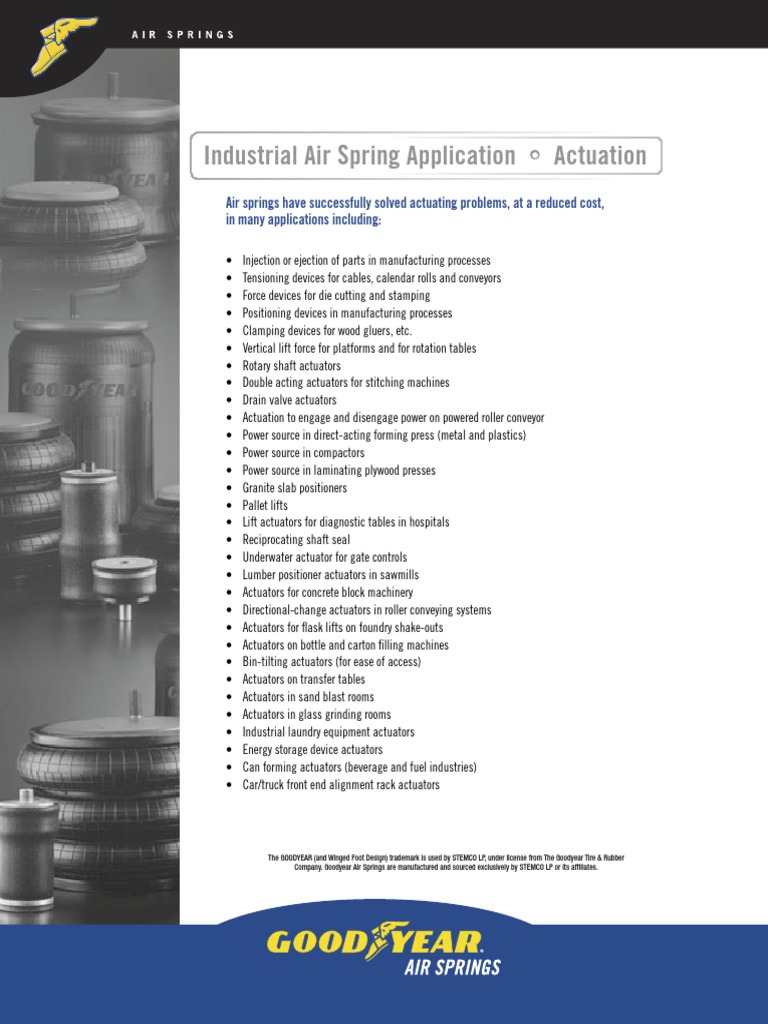 Industrial Air Spring Application - Actuation | PDF