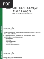 NÍVEIS DE BIOSSEGURANÇA
