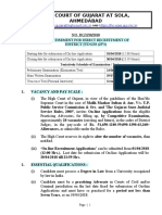 Official Notification for Gujrat High Court Recruitment