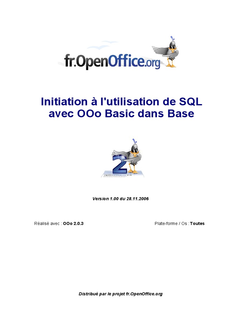 IntroSQL Base PDF | PDF | SQL | De base