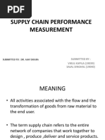 Supply Chain Performance Measurement