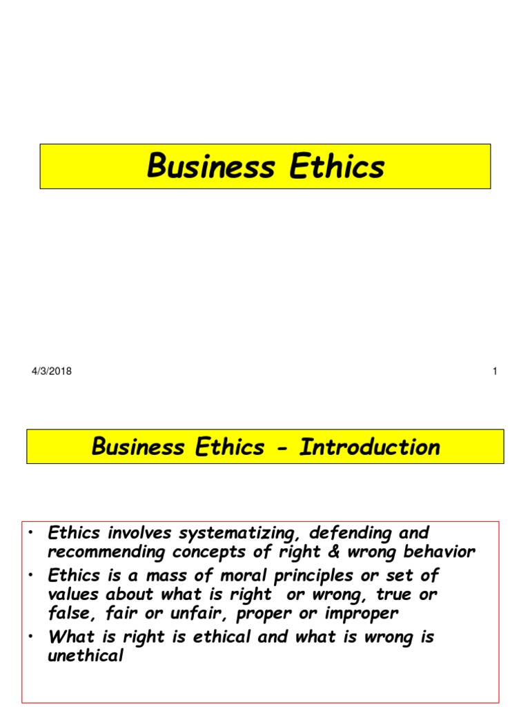 Business Ethics | PDF | Value (Ethics) | Morality
