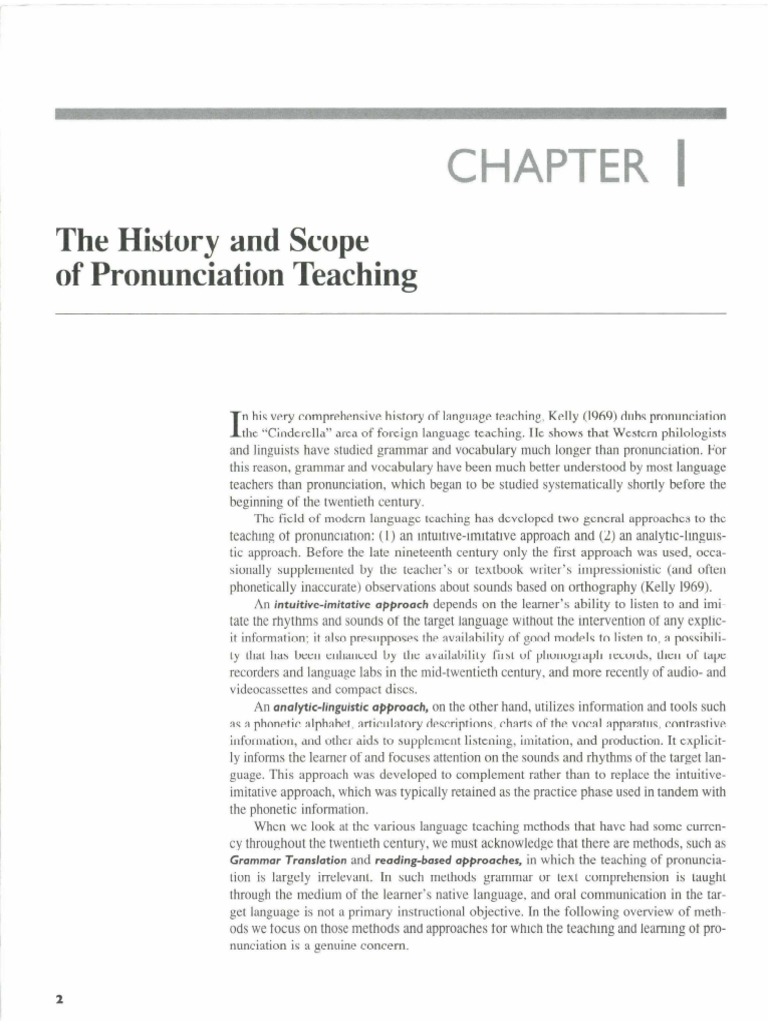 History of Pronunciation Teaching (Celce Murcia) | PDF