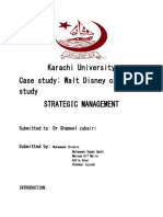 Karachi University Case Study: Walt Disney Case Study Strategic Management