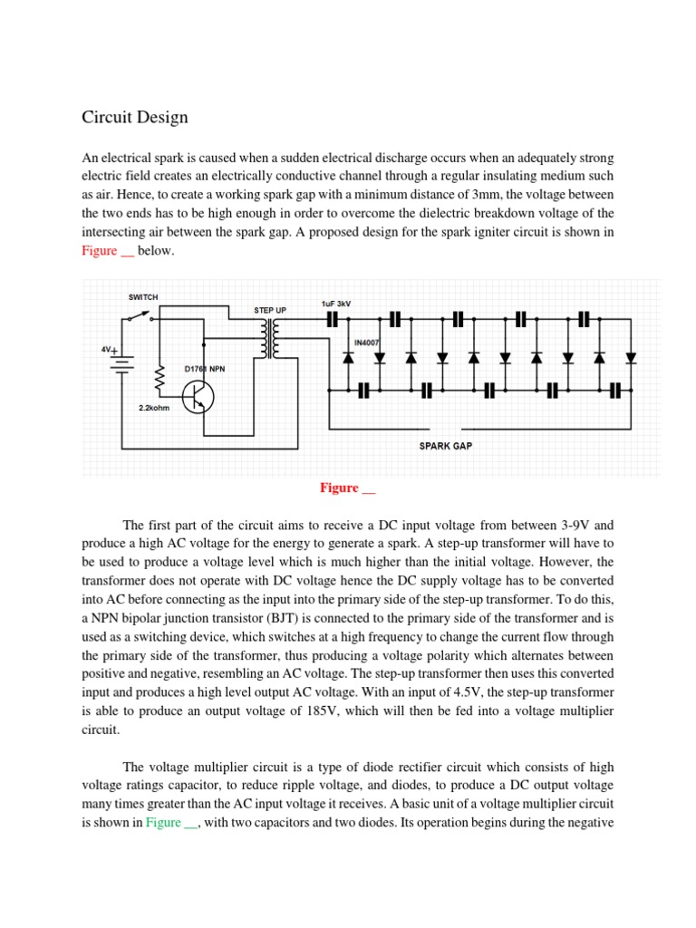 Spark Igniter Circuit Design Guide | PDF | Bipolar Junction Transistor ...