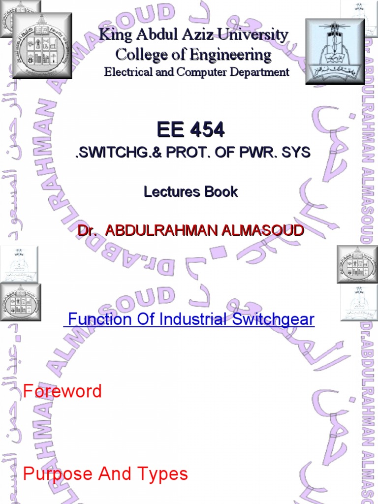 Power System Switchgear Overview | PDF