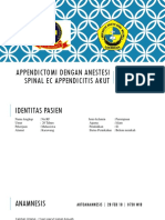 Appendictomi Dengan Anestesi Spinal Ec Appendicitis AKUT