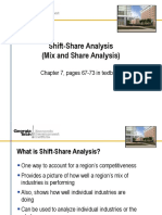 Shift-Share Analysis (Mix and Share Analysis) : Chapter 7, Pages 67-73 in Textbook