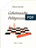 Geheimsache Politprozesse, Systemwechsel Durch Uminterpretation - Klaus Kunze