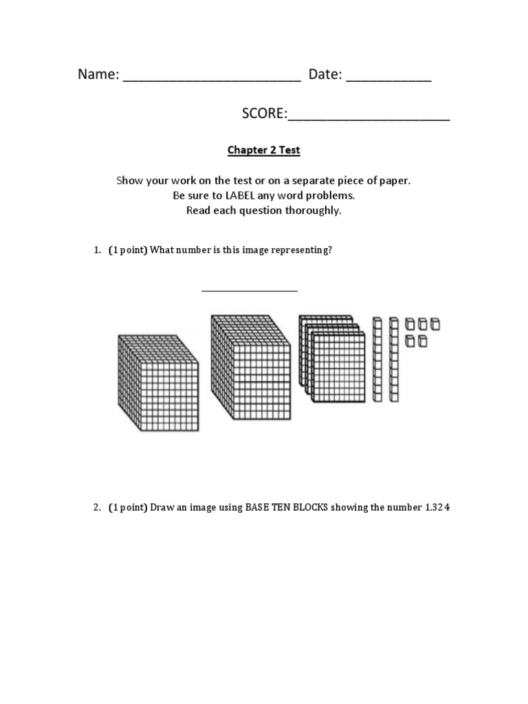 Chapter 3 Test Pdf Science Teaching Mathematics