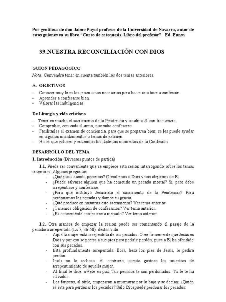 39 Nuestra Reconciliación Con Dios | Descargar gratis PDF | Pecado ...