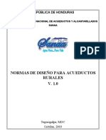 Normas de Diseno SANAA Acueductos Rurales PDF