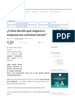 ¿Cómo Decido Qué Negocio o Empresa Me Conviene Iniciar