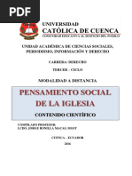 Pensamiento Social de La Iglesia