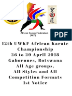 12th UWKF African Karate Championship26 To