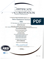 Certificado de ANSI de SEI