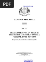 Act 217 Declaration of An Area in The Bintulu District To Be A Federal Port Act 1979