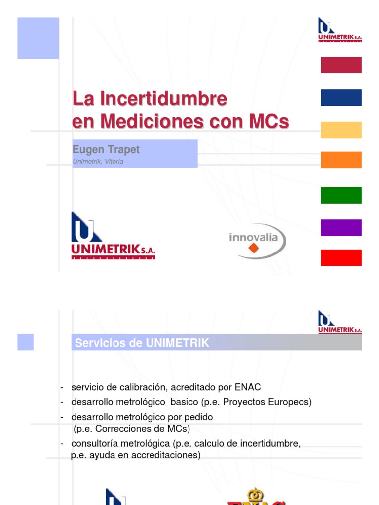 La Incertidumbre en Las Mediciones Con MCs | PDF | Medición | Calibración