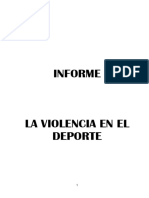 Informe Sobre La Violencia en El Deporte