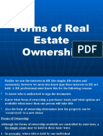 4.forms of Real Estate Ownership