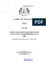 Act 245 State Grants Maintenance of Local Authorities Act 1981