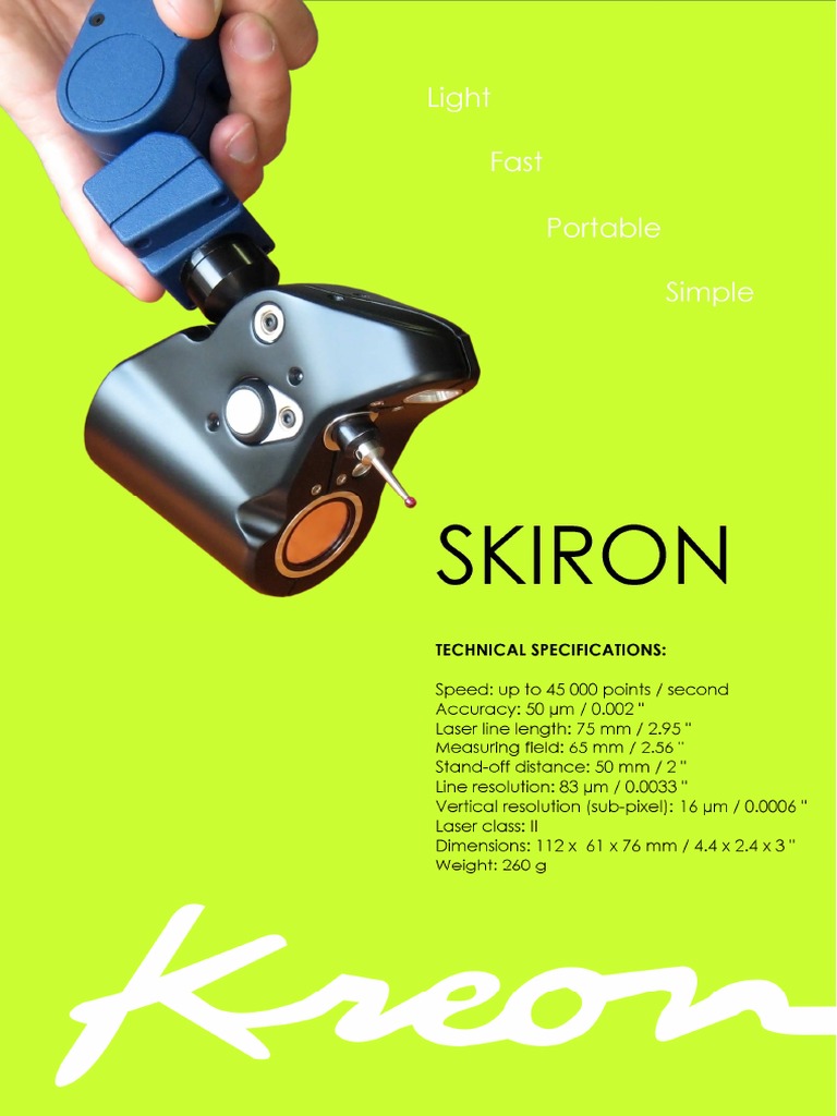 Brochure Kreon Skiron Laser 3d Scanner | PDF