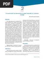 A Construcao Da Autonomia Do Sujeito Aprendiz