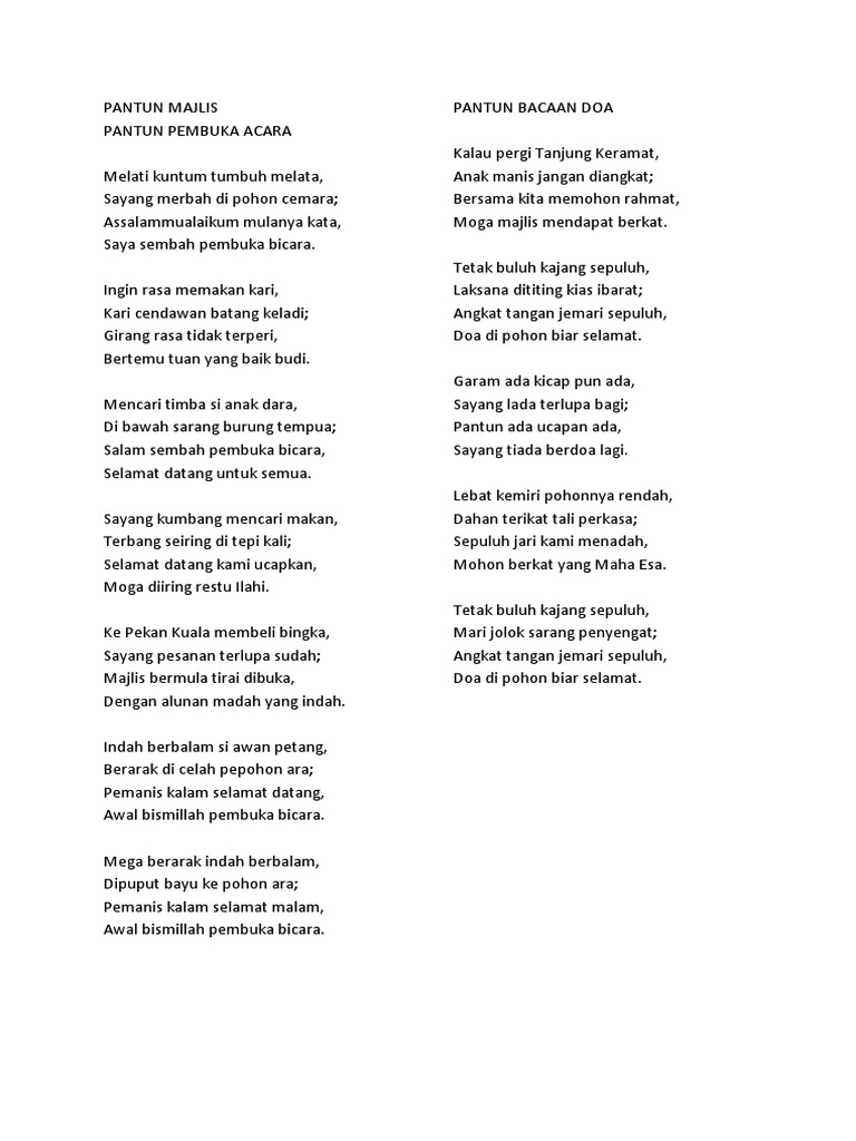 Pantun Majlis  PDF
