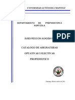 Catálogo de asignaturas optativas y electivas de la UAChapingo