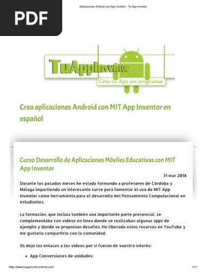 Aplicaciones Android Con App Inventor Tu App Inventor Aplicacion Movil Seguro