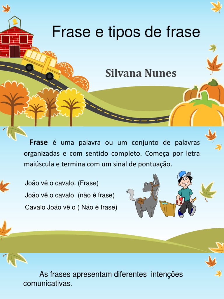 Frase e Tipos de Frase Silvana | PDF | Informação | Palavra