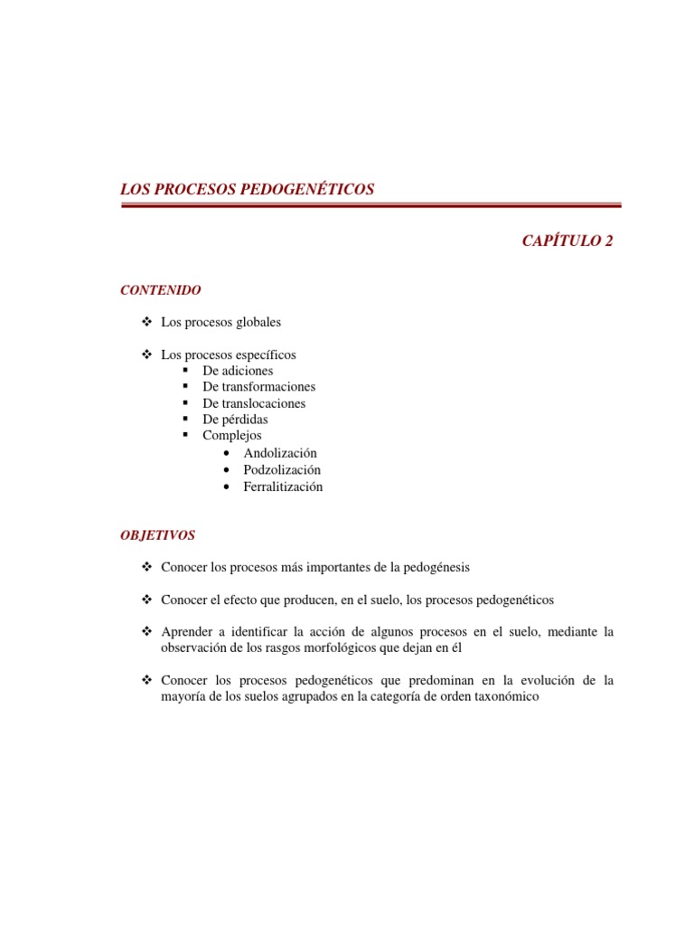 Procesos Pedogeneticos | Descargar gratis PDF | Suelo | Aluminio
