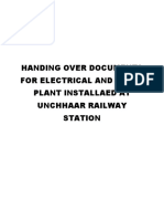 Handing Over Documents For Electrical and Solar Plant Installaed at Unchhaar Railway Station