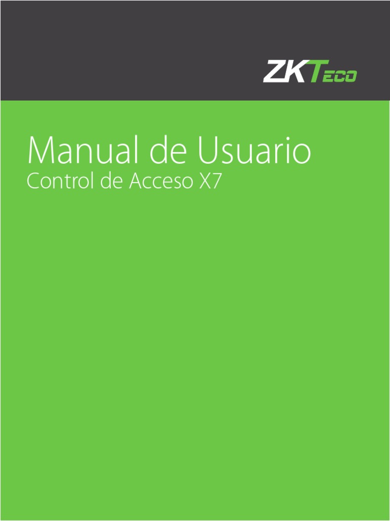 X7 Manual de Usuario PDF Autenticación Control de acceso